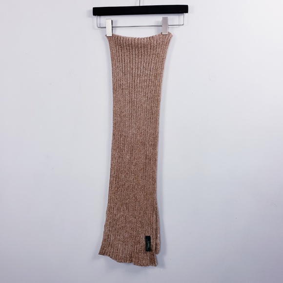 Lauren Ralph Lauren Tan Chenille Ribbed Scarf - Picture 2 of 6